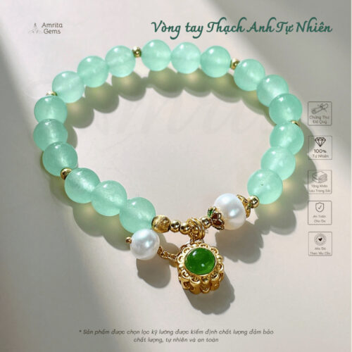 [Amrita Gems] Vòng tay Thạch Anh Tự Nhiên - VNCT22